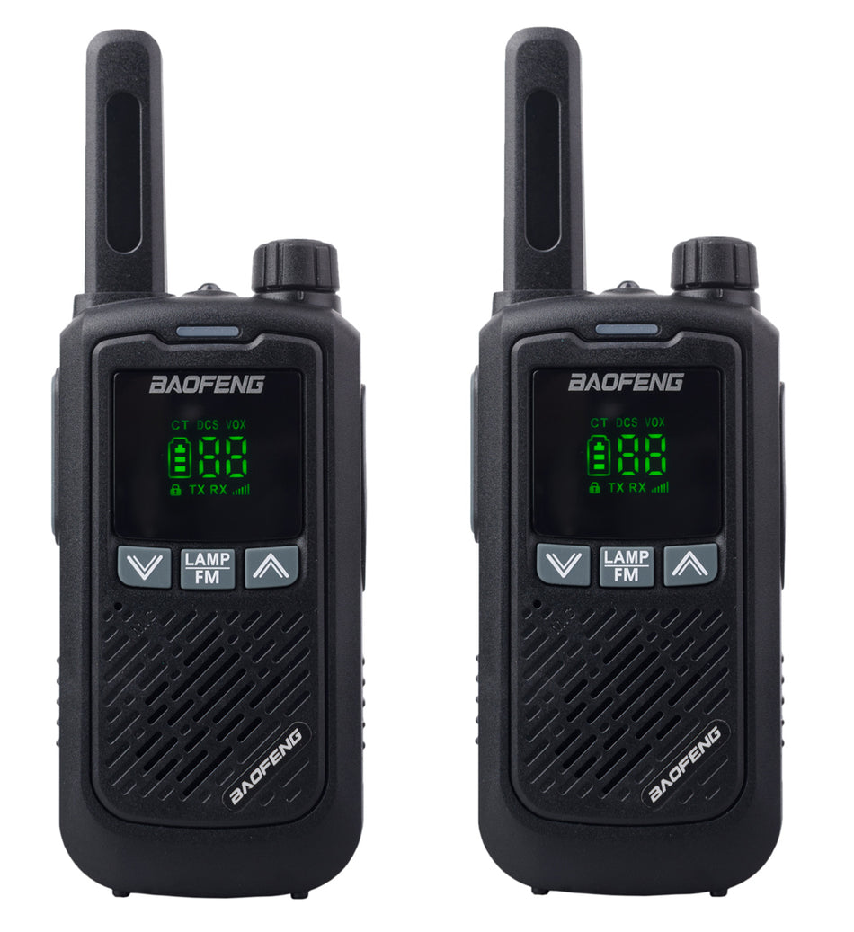 BAOFENG σετ ασύρματοι πομποδέκτες BF-T17, PMR, 0.5W, μαύρο, 2τμχ