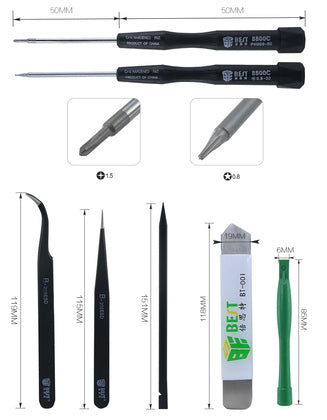 BEST Repair Tool Kit BST-609, για iPhone, 8 τμχ