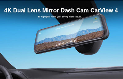 THIEYE σετ καθρέφτης αυτοκινήτου με κάμερα CarView 4, GPS, οθόνη 10", 4K