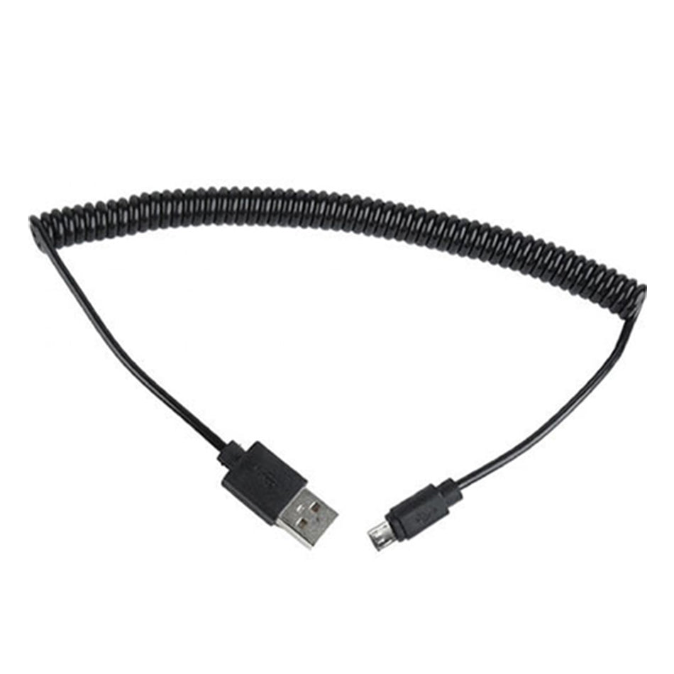 CABLEXPERT COILED MICRO-USB CABLE 1,8m BLACK