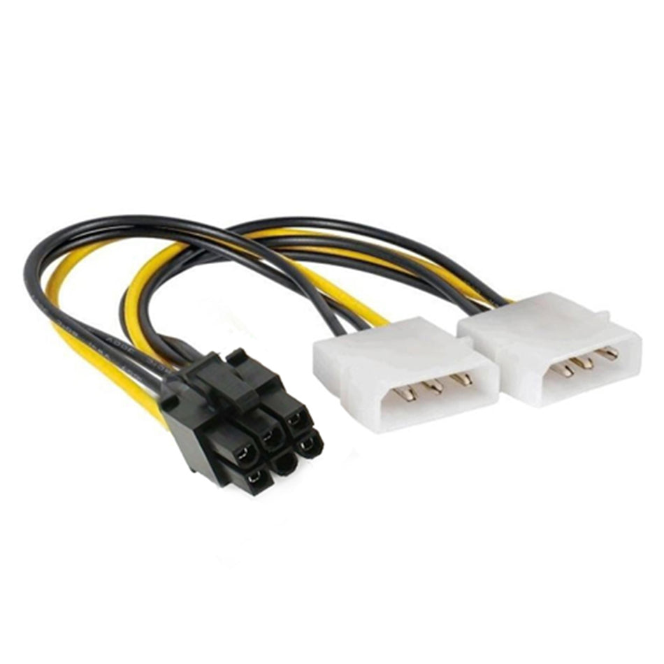 Cablexpert Internes Stromadapterkabel für PCI Express, 6-Pin auf Molex X 2 Stück
