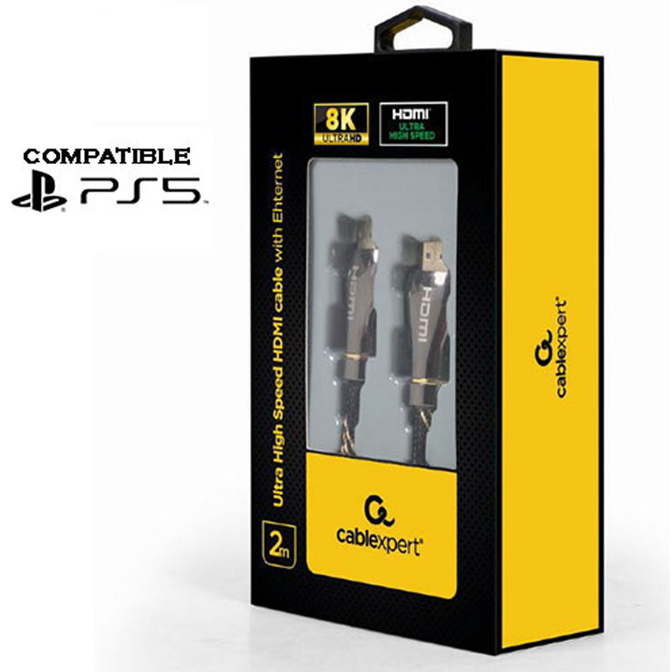 Cablexpert Ultra High Speed Hdmi Cable With Ethernet, 8 K Premium Series, 2 M