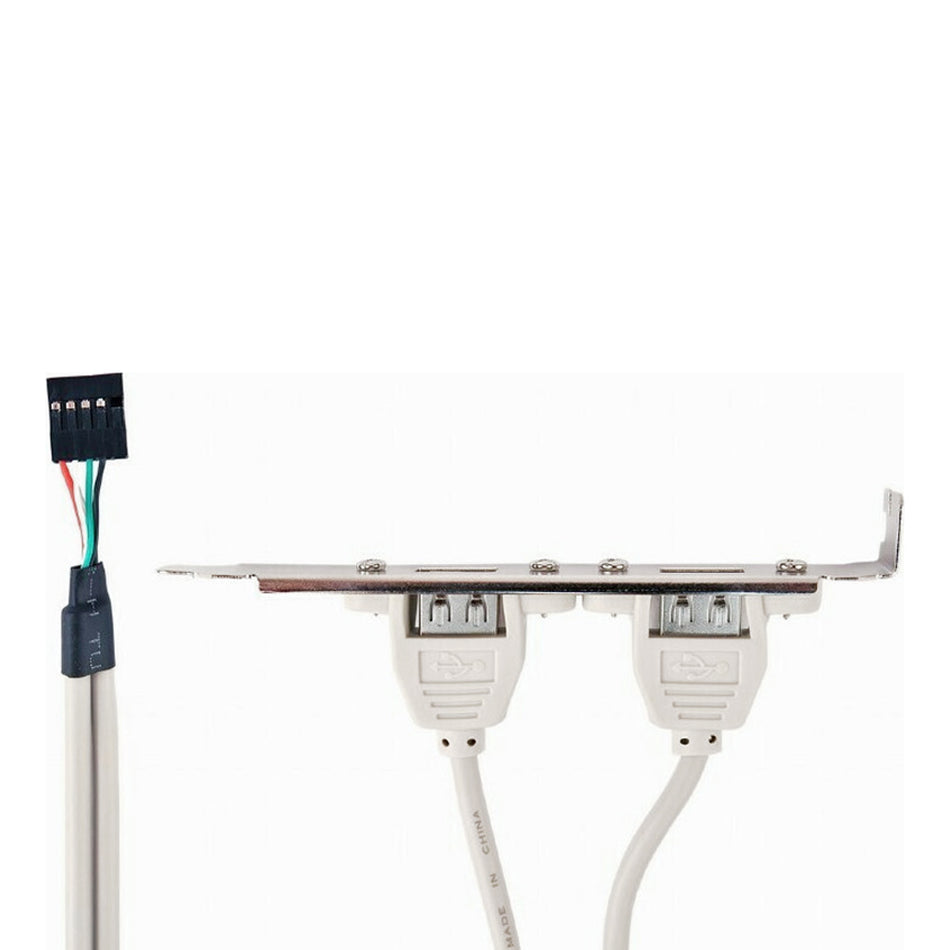 CABLEXPERT DUAL USB RECEPTACLES ON BRACKET