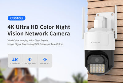 VSTARCAM smart κάμερα CS610Q, 4K/8MP, WiFi, PTZ, SD, IP66