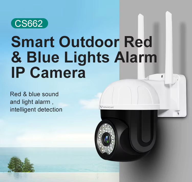 VSTARCAM smart κάμερα CS662, 3MP, WiFi, PTZ, SD, IP66