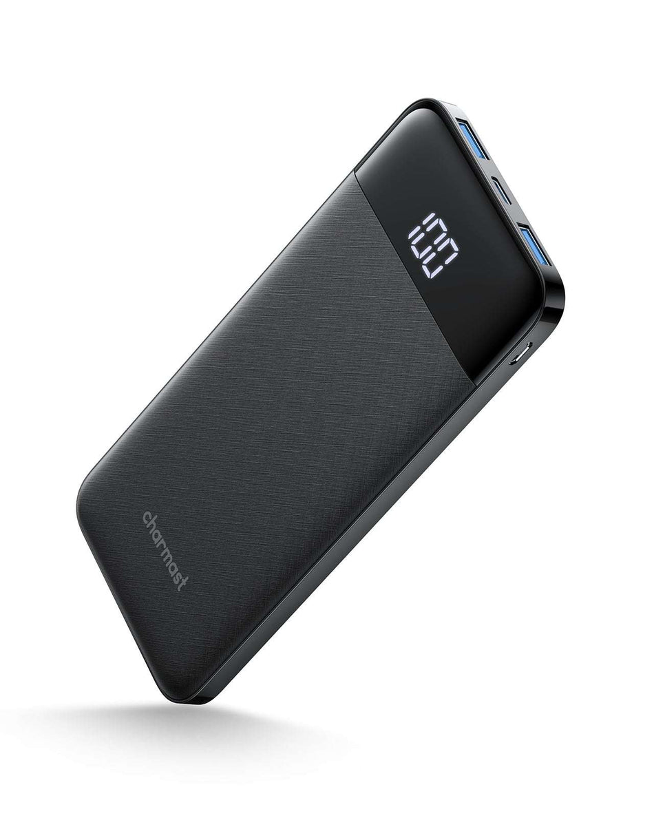 Charmast W1056 Power Bank 10000mAh Multi-Port LED DISPLAY 5V3A Fast Charging - Black