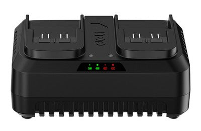 DELI φορτιστής μπαταριών εργαλείων μπαταρίας DE-CD20D4, 2 θέσεων, 20V 4A