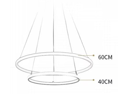 SE LED 60 STELINA PENDANT GOLD 60-40cm 47W 3CCT IP20 220V 2 YEARS WARRANTY