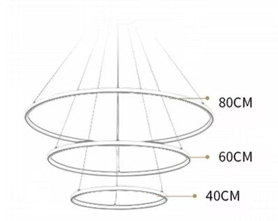 SE LED 80 STELINA PENDANT GOLD 80-60-40cm 85W 3CCT IP20 220V 2 YEARS WARRANTY Β2