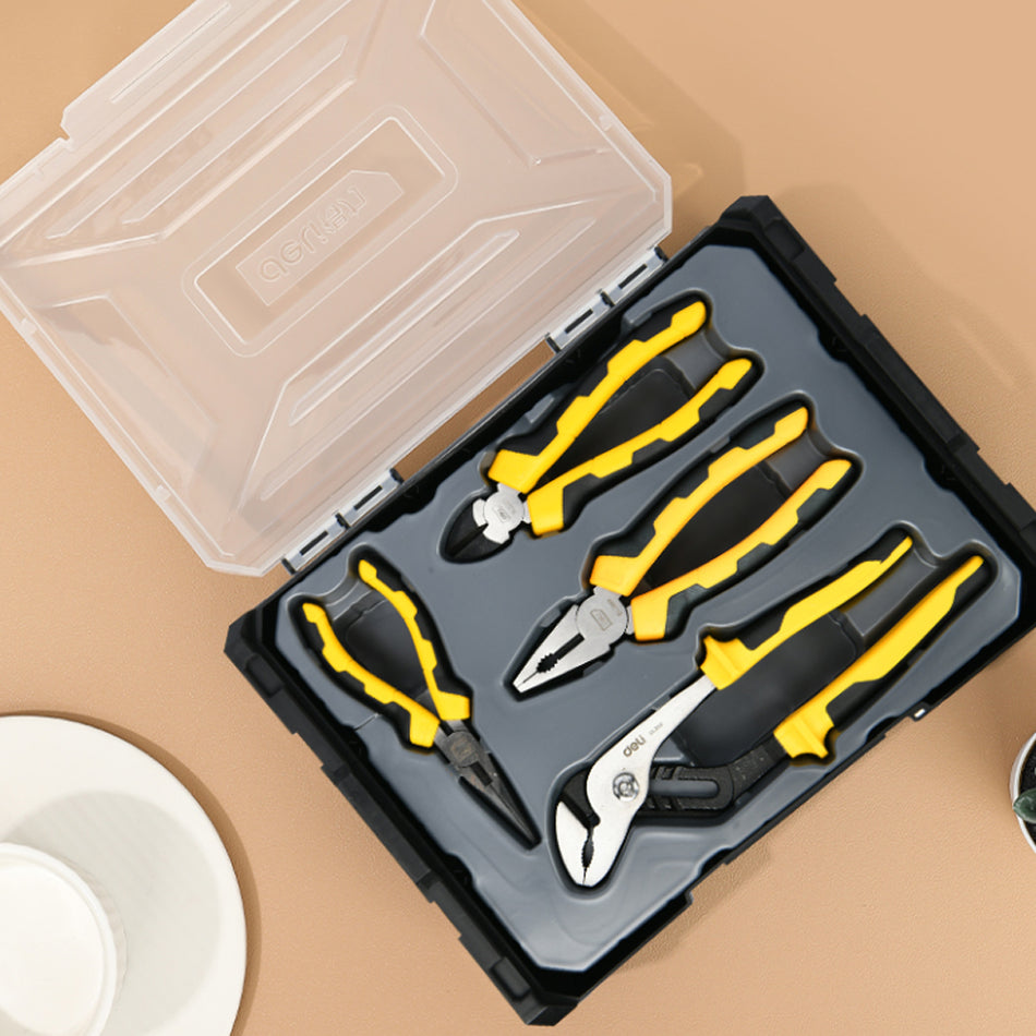DELI HOUSEHOLD TOOL SET 4PCS BLACK