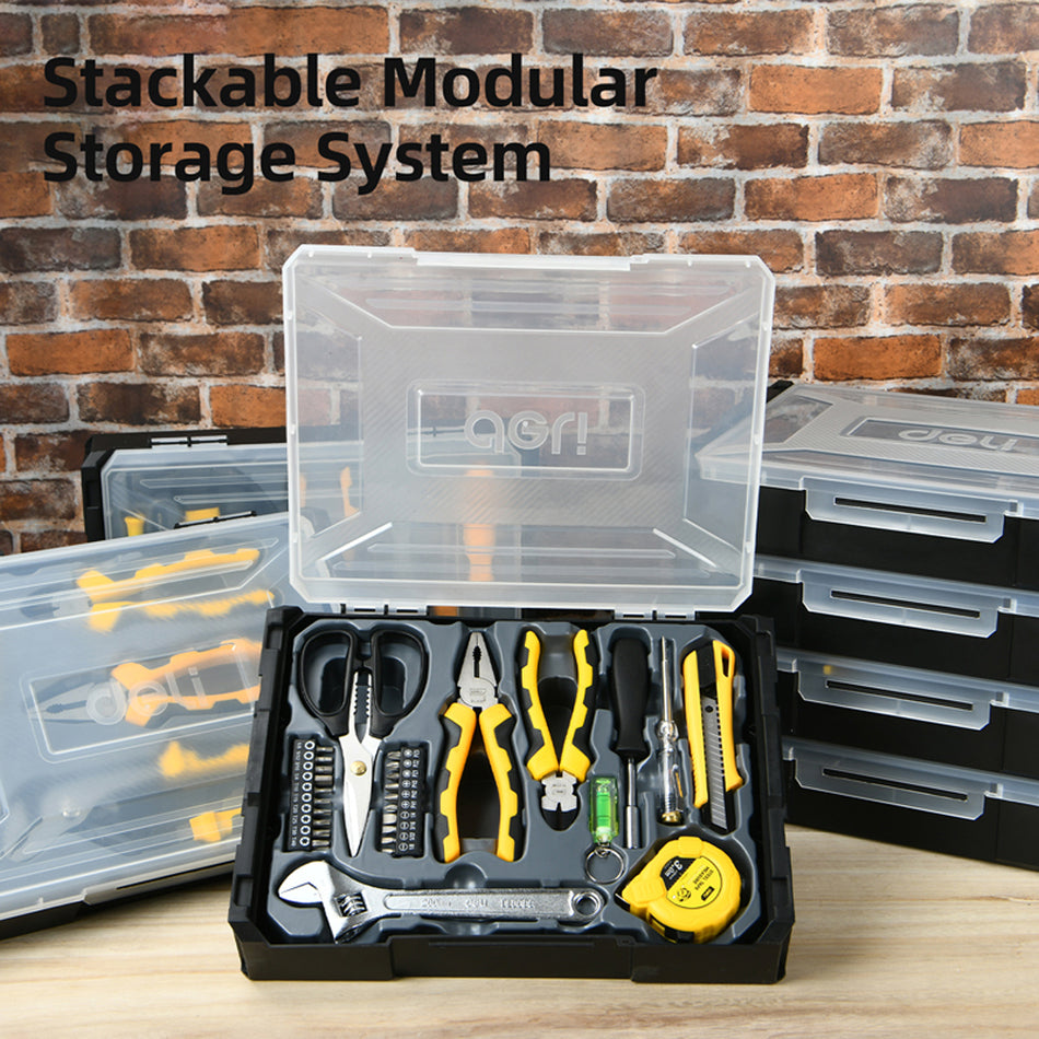 DELI HOUSEHOLD TOOL SET 29PCS BLACK YELLOW