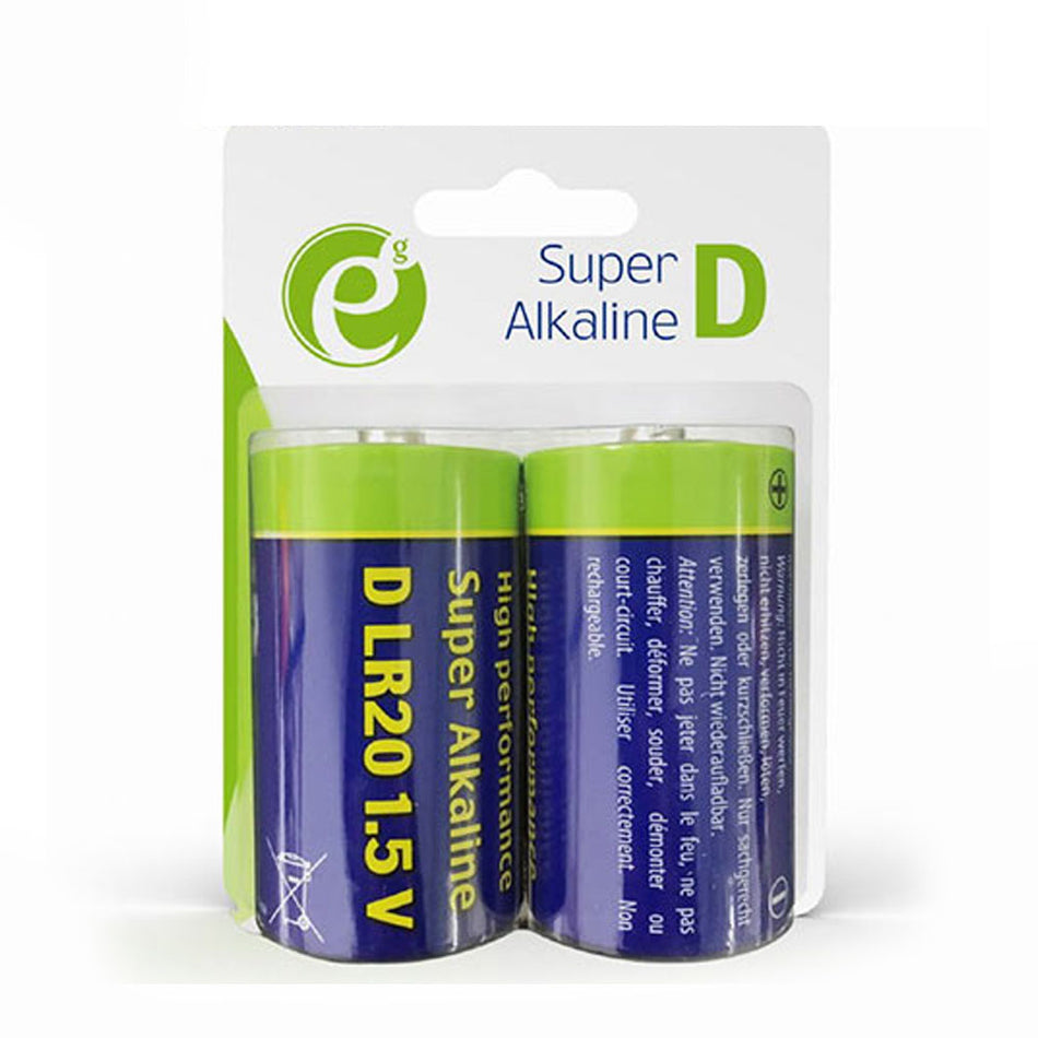 Energenie Alkaline D Cell Battery 2 Pack