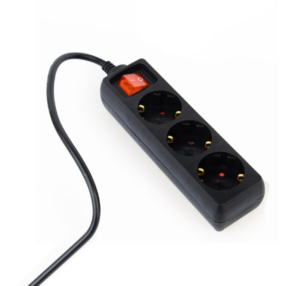 Energenie Ups Power Strip 3 Schuko Sockets Fused Switch 16 A C14 0,6 M Black