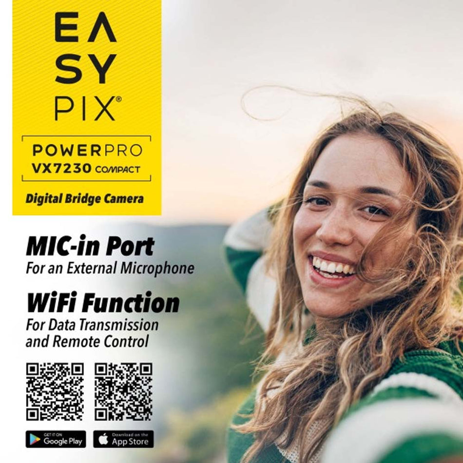 EASYPIX 4K POWERPRO VX7230 COMPACT WIFI BRIDGE CAMERA