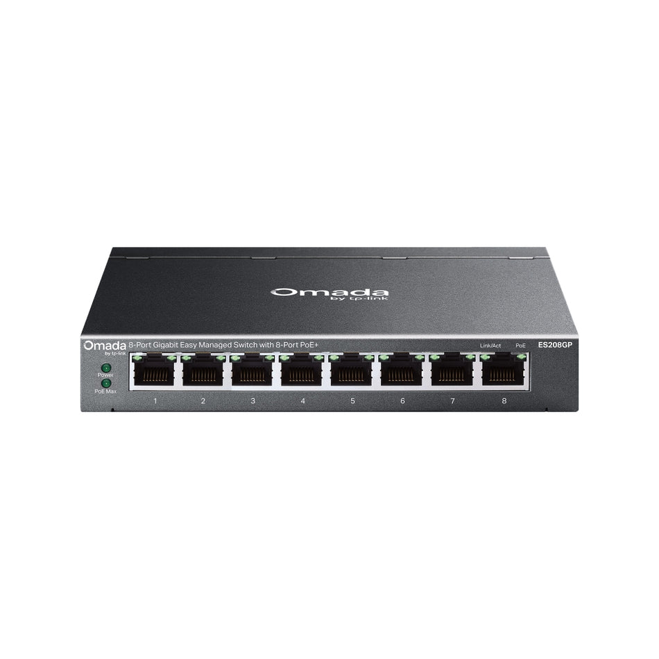 TP-LINK SWITCH OMADA ES208GP  8-Port PoE+ Managed Switch