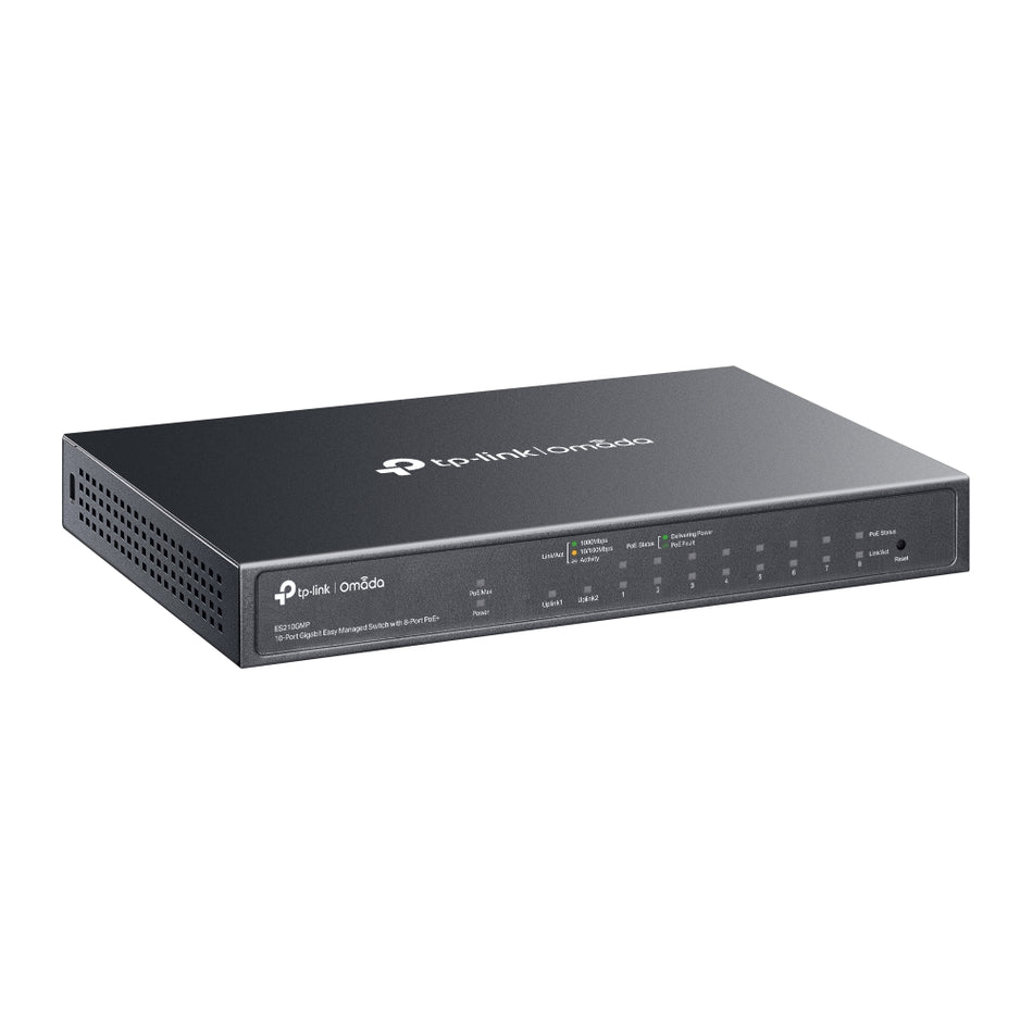 TP-LINK SWITCH OMADA ES210GMP 8 PoE+, 1GB, Managed Switch