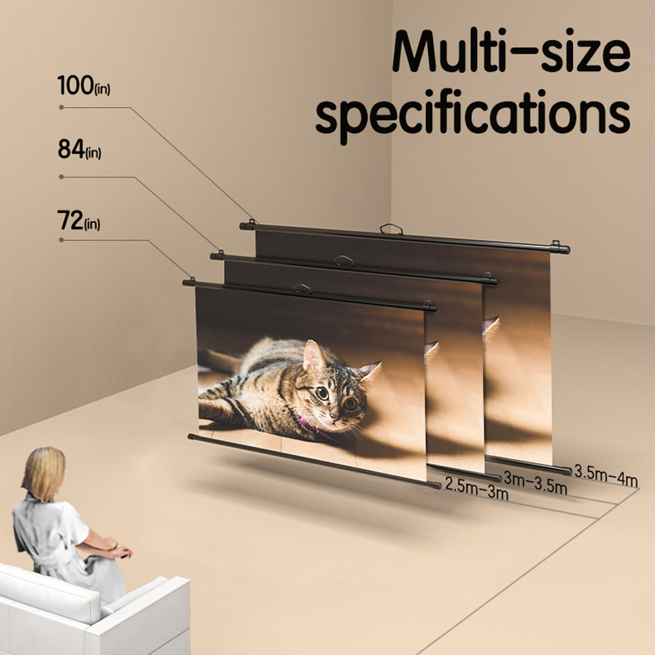 DELI BRACKET PROJECTOR SCREEN 100' BLACK