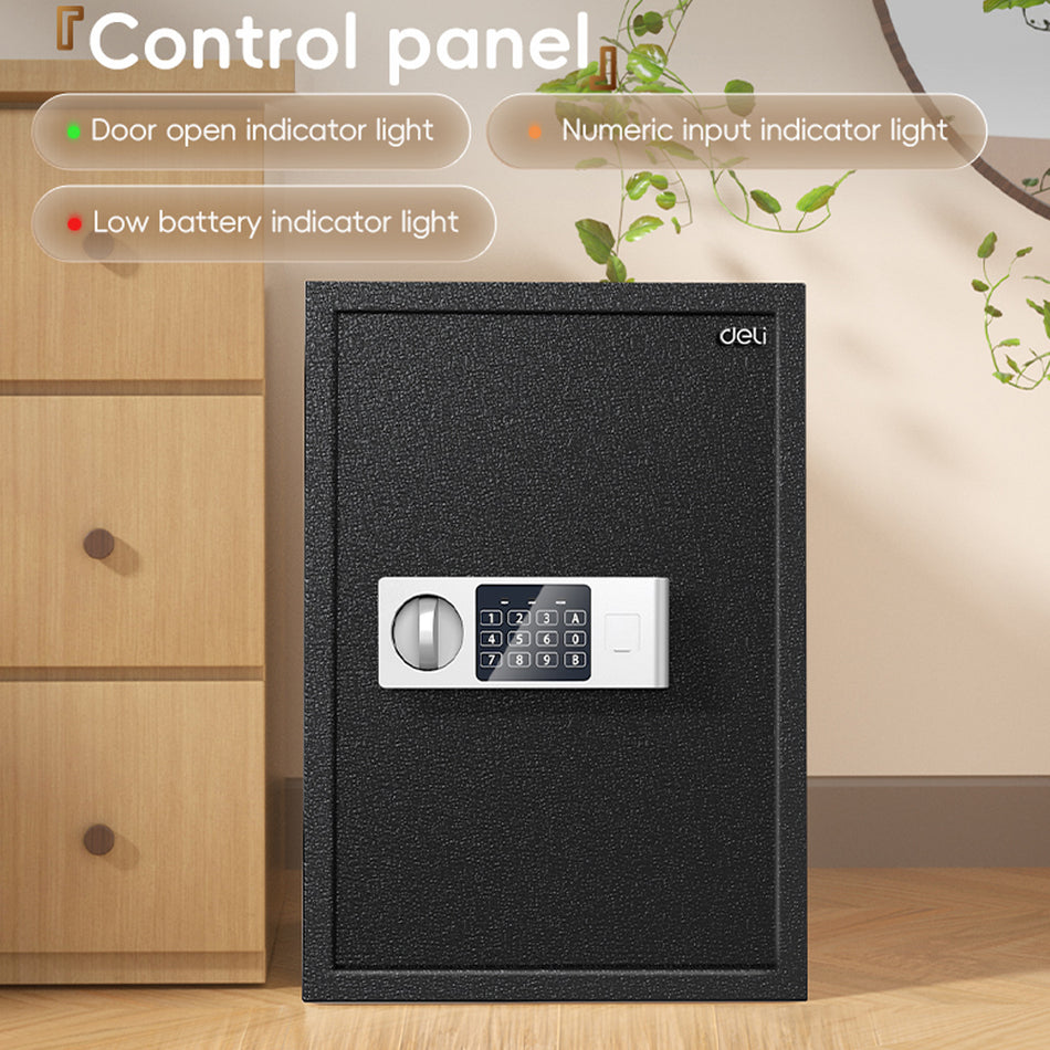 DELI 2-WAY DIGITAL SAFE FULL-STEEL BLACK