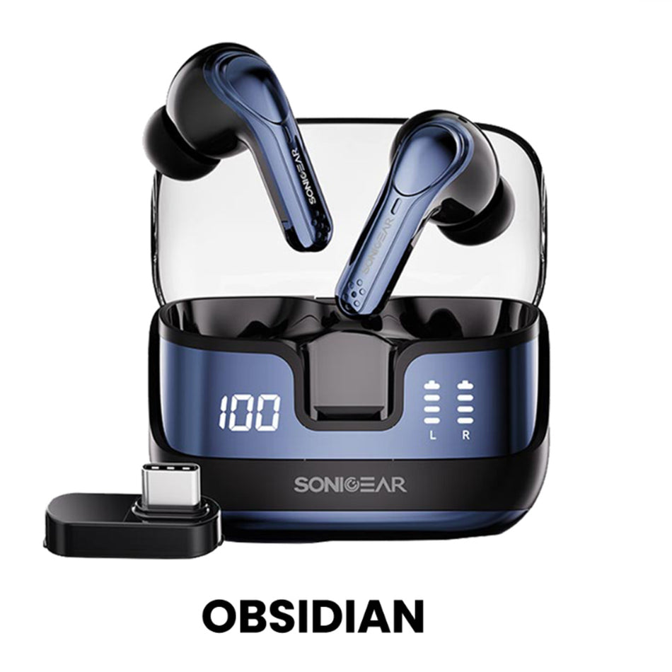 Sonicgear Dual Mode 2.4 G/Bt5.4 Superior 4 Mics Anc/Enc Earpump Xp2 Obsidian