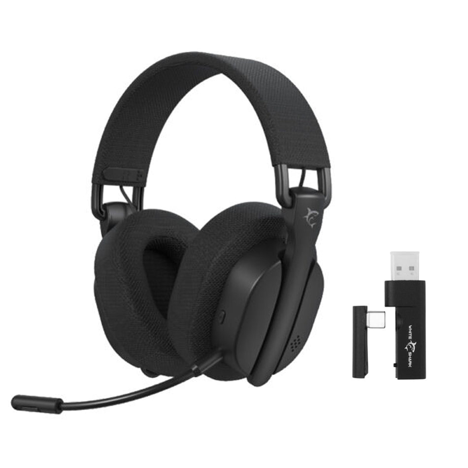 White Shark 3 In 1 Wireless Foldable Gaming Headphones Wgh 2444 Firecrest Black