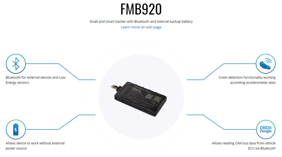 TELTONIKA GPS Tracker αυτοκινήτου FMB920AE5M01, GSM/GPRS/GNSS, Bluetooth