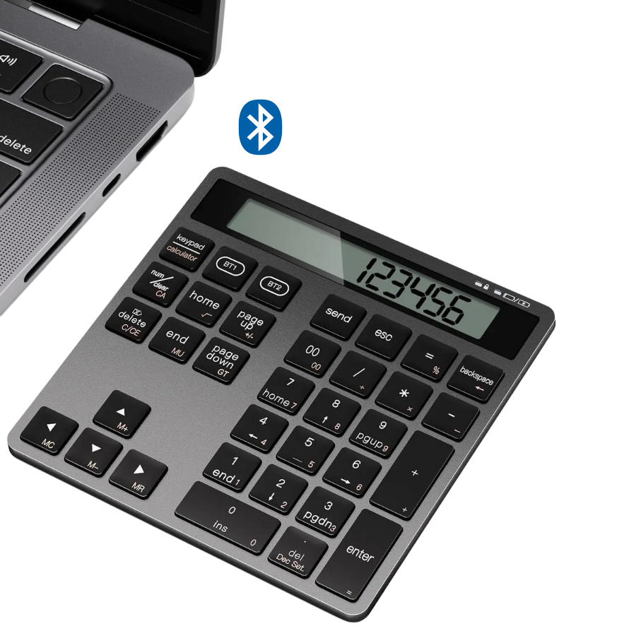 Ασύρματο Αριθμητικό Πληκτρολόγιο K1005 Bluetooth Με Κουμπιουτεράκι Για Tablet Laptop PC Smartphone