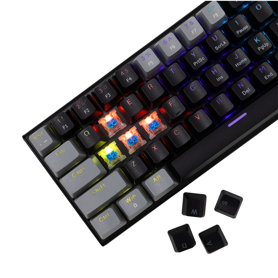 White Shark Mechanical Keyboard Gk 002121 V2 Us Blue Switch Wakizashi 2 Black/Grey