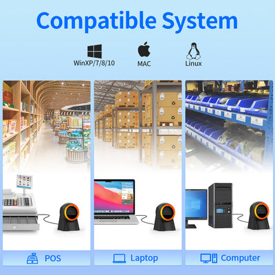 GTCODESTAR επιτραπέζιο barcode scanner GT-8800F, 1D & 2D, ενσύρματο, μαύρο