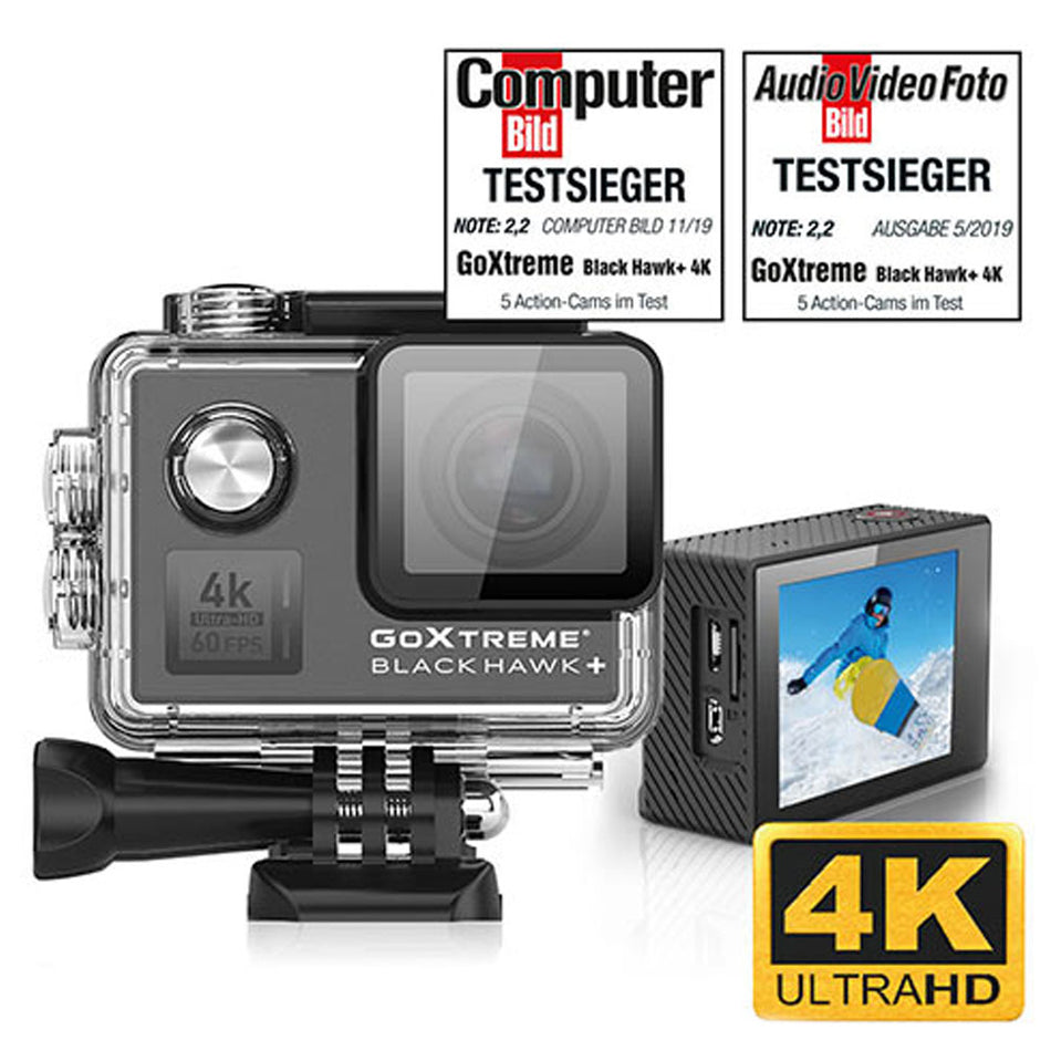 Goxtreme Action Camera Black Hawk+ 4 K/60fps With Eis