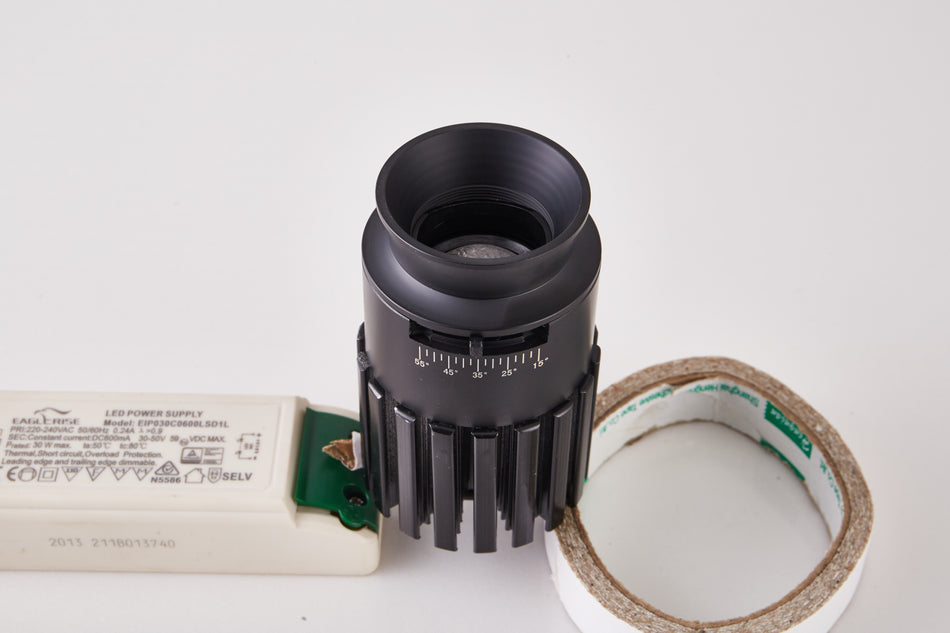 SE-SPL-Z-BL-4K GUSTO SPOT LED COB ZOOMABLE 20W BLACK 4000K FOR CIELO AND TRIXI.PAIRING WITH DEP