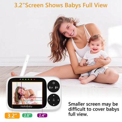 HELLOBABY ενδοεπικοινωνία μωρού HB2033 με κάμερα & οθόνη 3.2", 720p