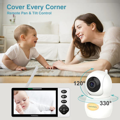 HELLOBABY ενδοεπικοινωνία μωρού HB6084L με κάμερα & οθόνη 5.5", 720p, PTZ