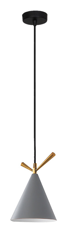 POWERTECH φωτιστικό οροφής HLL-0068, E27, Φ15, μεταλλικό, γκρι