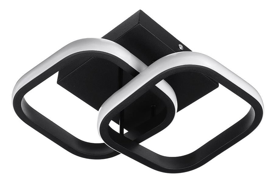 POWERTECH LED φωτιστικό οροφής HLL-0079, 20W, 4000K, 24x20cm, μαύρο