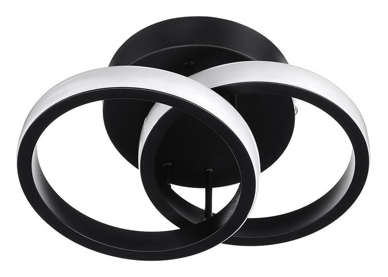 POWERTECH LED φωτιστικό οροφής HLL-0081, 20W, 4000K, 24.5x16.5cm, μαύρο