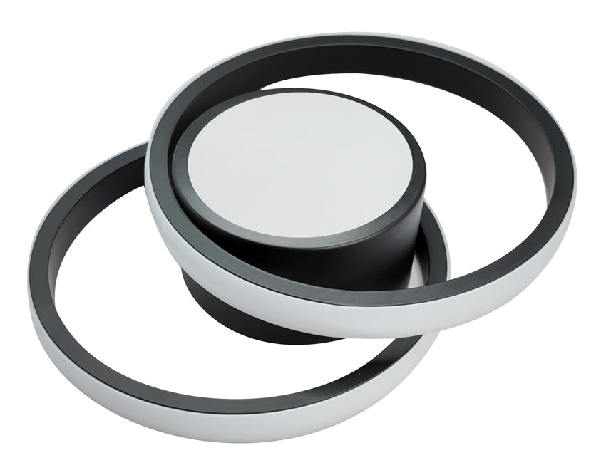 POWERTECH LED φωτιστικό οροφής HLL-0085, 32W, 4000K, 27x21cm, μαύρο