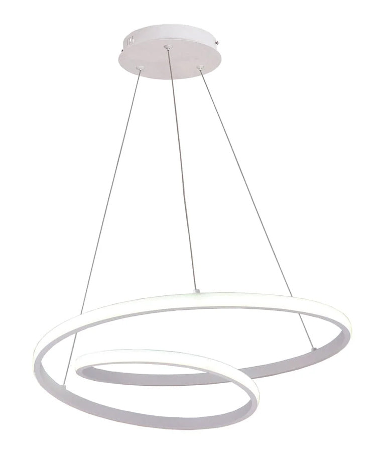 POWERTECH LED φωτιστικό οροφής HLL-0153, 25W, 4000K, Φ40cm, 1m, λευκό