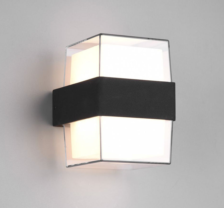 POWERTECH LED φωτιστικό τοίχου HLL-0159, 14W, 4000K, 1190lm, IP65, μαύρο
