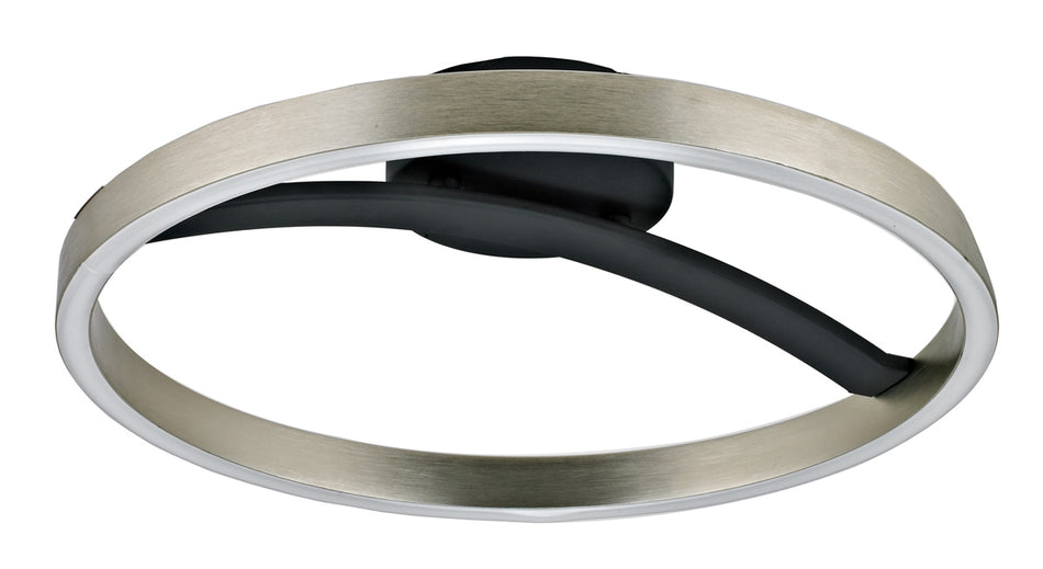 POWERTECH LED φωτιστικό οροφής HLL-0200, 29W, 4000K, Φ38x10cm, ασημί/μαύρο