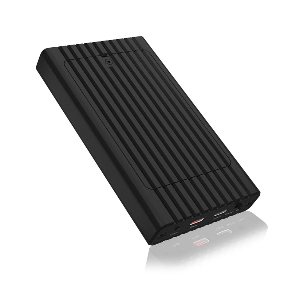 Icy Box Dual Nv Me Ssd Enclosure With Clone Function And Usb To Type C Cable Black