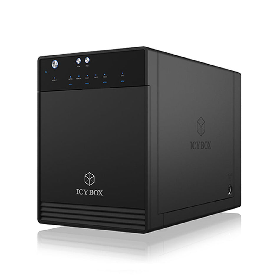 Icy Box External Type C 3.2 4 Bay Jbod Enclosure For 3.5' Sata Hdd