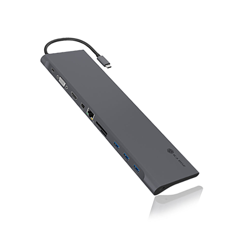 Icy Box 11 In 1 Type C Notebook Docking Station With Triple Video Output