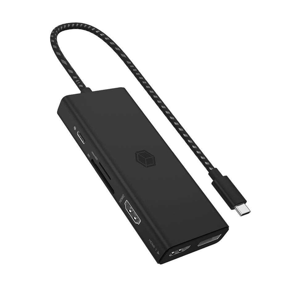 Icy Box 9 In 1 Type C Docking Station With Triple Video Output Pd100 W