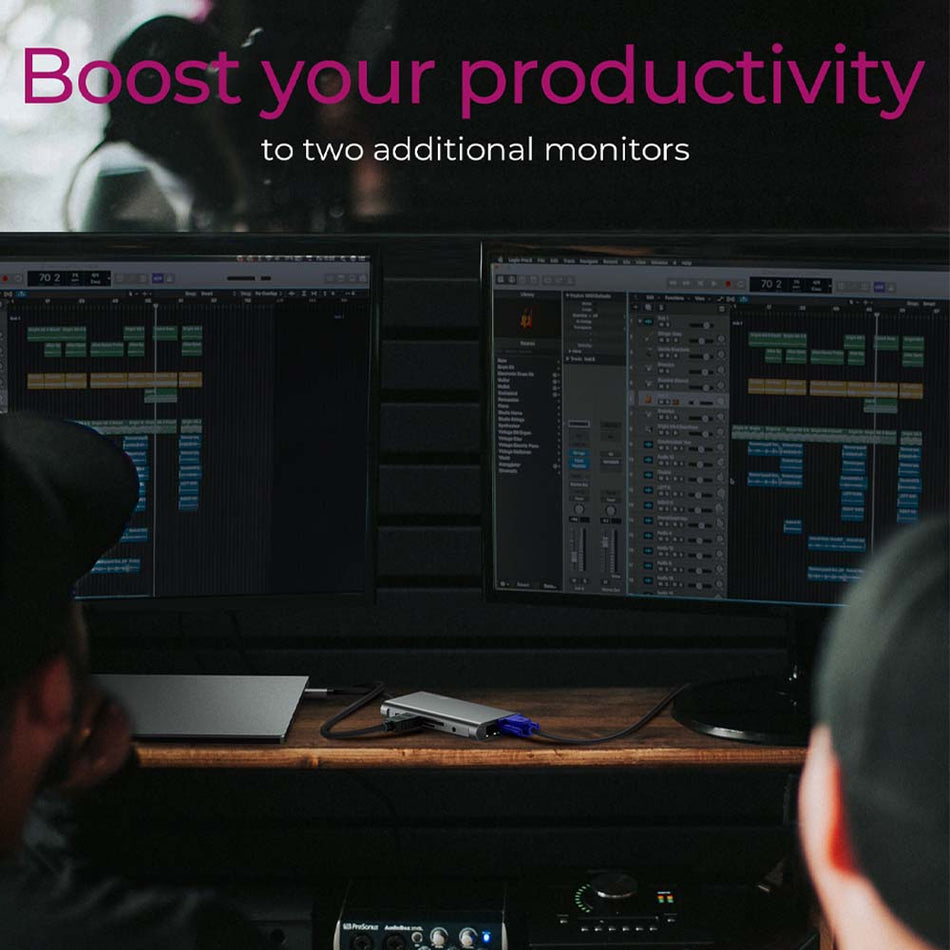 Icy Box 10 In 1 Type C Dock (Hub + Hdmi + Vga + Card Reader + 3.5 Mm) Pd100 W