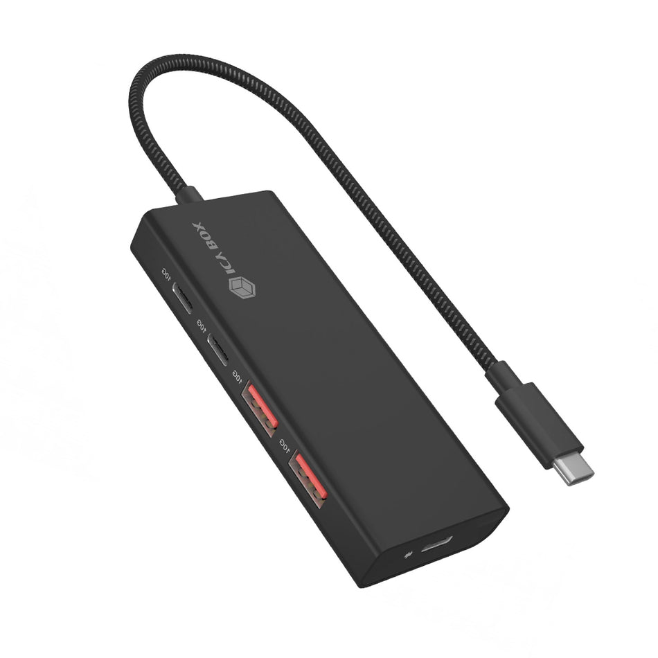 Icy Box 4 Port Type C 3.2 Gen2 Hub Pd100 W