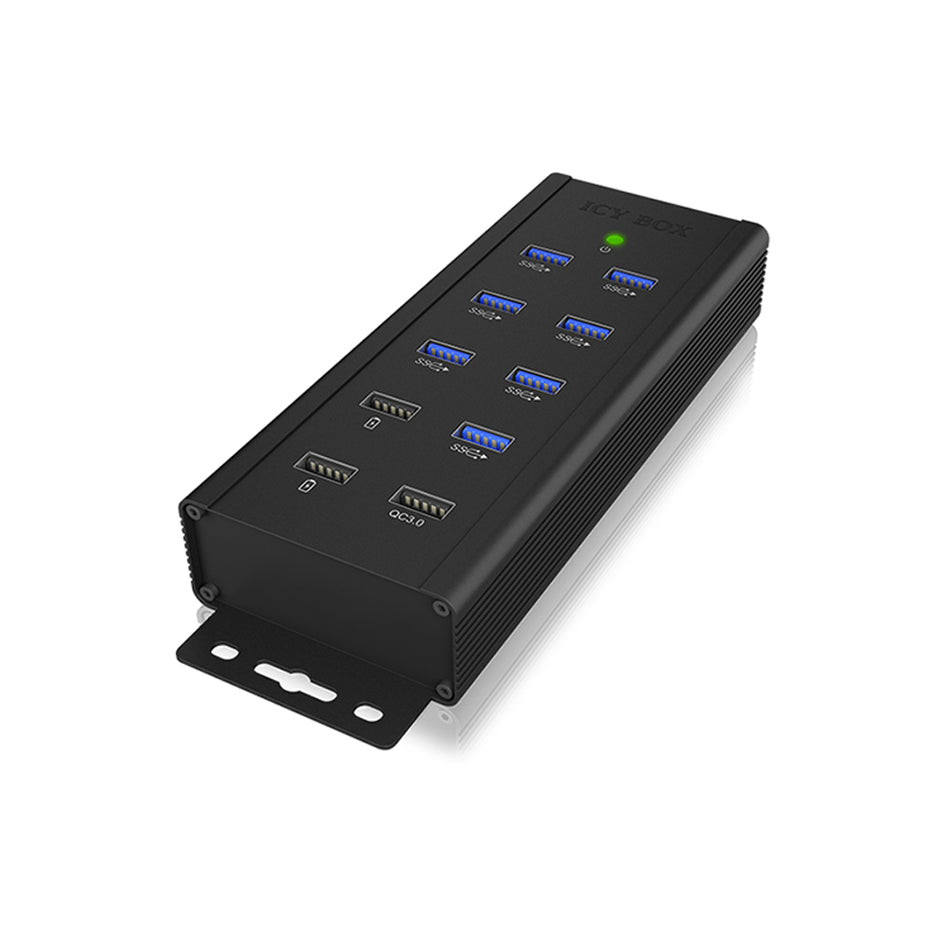 Icy Box 7 Port Usb 3.2 Hub With 1x Qc3.0 & 2x Fast Charge Ports