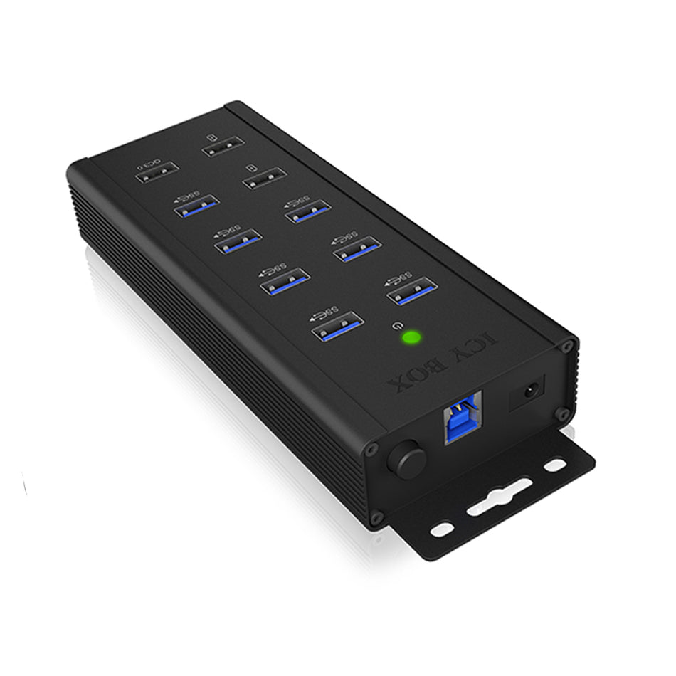 Icy Box 7 Port Usb 3.2 Hub With 1x Qc3.0 & 2x Fast Charge Ports