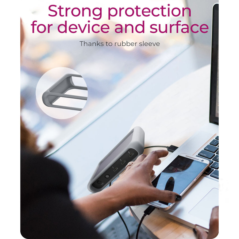 Icy Box 4 Port Thunderbolt 4 Type C 3.2 Hub 8 K Video Output