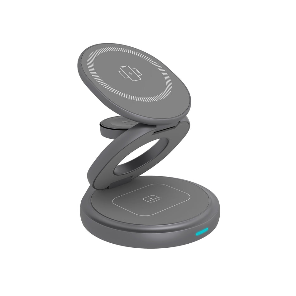 Icy Box 3 In 1 Foldable Stand With Wireless Charging Function Anthracite