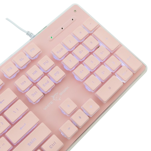 White Shark Led Keyboard Gk 003441 Tachi Us Layout Pink